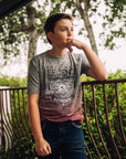 Kid's American Legend Gray Ombre Quick Dry Short Sleeve T-shirt