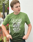 Kid's American Legend Lime Green Ombre Quick Dry Short Sleeve T-shirt