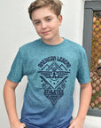 Kid's American Legend Blue Ombre Quick Dry Short Sleeve T-shirt