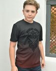 Kid's American Legend Black Ombre Quick Dry Short Sleeve T-shirt
