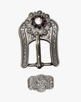 Antique Silver Amethyst, AB Crystal Conchos - Sizes from 1"- 3" and Buckles