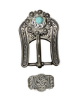 Antique Silver Turquoise, Clear Crystal Conchos - Sizes from 1"- 3" and Buckles