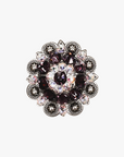 Antique Silver Amethyst, AB Crystal Conchos - Sizes from 1"- 3" and Buckles