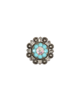 Antique Silver Turquoise, AB Crystal Conchos - Sizes from 1"- 3" and Buckles