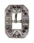 Antique Silver Amethyst, AB Crystal Conchos - Sizes from 1"- 3" and Buckles