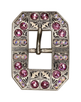 Antique Silver Pink, AB Crystal Conchos - Sizes from 1"- 3" and Buckles