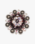 Antique Silver Amethyst, AB Crystal Conchos - Sizes from 1"- 3" and Buckles