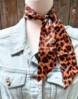 Brown and Black Western Skinny Mini Wild Rag Scarf / Cowgirl Necktie