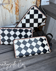 Avenue Checkered Leather Wallet