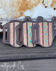 Aztec Tooled Leather Knife Sheath