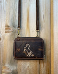 Horse Rustic Leather All Tooled Leather Crossbody