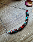16.5 inch chain choker and Verascite sea sediment and sterling silver