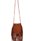Fringe Cognac Handbag - B184
