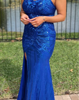 Royal Blue gala gown -clearance