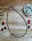 20 inch - NFR collection - sterling silver and purple spiny