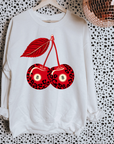 Leopard Cherries TEE or CREWNECK