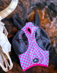 Checks Out (Pink/Turquoise) Fly Mask
