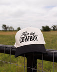 Kiss Me Cowboy Cap in Black