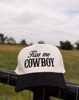 Kiss Me Cowboy Cap in Black