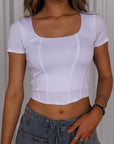 The Jacey Basic Top in White