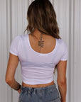 The Jacey Basic Top in White
