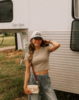 Kiss Me Cowboy Cap in Black