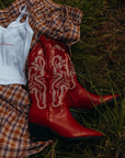 SALE The Pistola Red Cowboy Boot