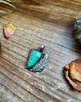 MJ pendant - Verascite & Sterling Silver