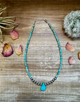 6 mm Sterling Silver Pearls choker real turquoise