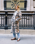 MASON'S DAUGHTER Coco Robe Coat, Cream Bandana Print