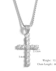 He is Risen cz Cross necklace