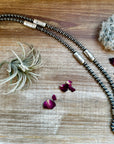 Sterling silver pearls - 28 inch - with barrel beads