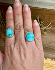 Sonoran Gold Turquoise Ring – Size 7.5 or 8, Sterling Silver