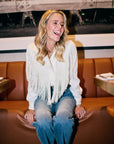 MASON'S DAUGHTER | Loretta Western Fringe Top, Ivory