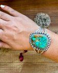 Cuff - Sterling silver Cuff Bracelet with Royston turquoise
