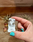 White Buffalo Turquoise Ring – 8-Stone Adjustable Long Statement Ring