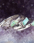 Triple Stack Shaped Turquoise and Sterling Silver Ring Set