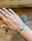 Cuff - Sterling silver Cuff Bracelet with Palomino turquoise