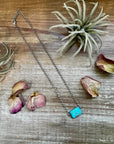 16 inch long necklace and turquoise Variscite