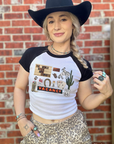 Cowboy Collage Baby Tee