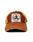 Bourbon Cowgirl Distressed Red Snap Back Trucker Hat