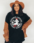 Bourbon Cowgirl Logo Black Tee Shirt - Bourbon Cowgirl