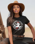Bourbon Cowgirl Logo Black Tee Shirt - Bourbon Cowgirl