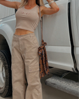 The Horsebit Tank in Taupe