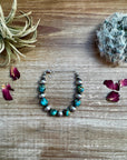 10 mm Sterling Silver Pearls bracelet and turquoise
