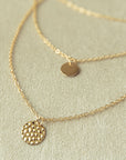Multi-layered Round Pendant Necklace