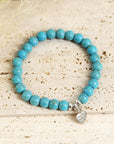 Heart Pendant Turquoise Bracelet