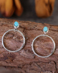 Bold Ring Turquoise Stud Earrings