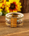 Multicolor Rhinestone Beaded Magnetic Buckle Bracelet