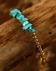 Gold Turquoise Beading Adjustable Bracelet